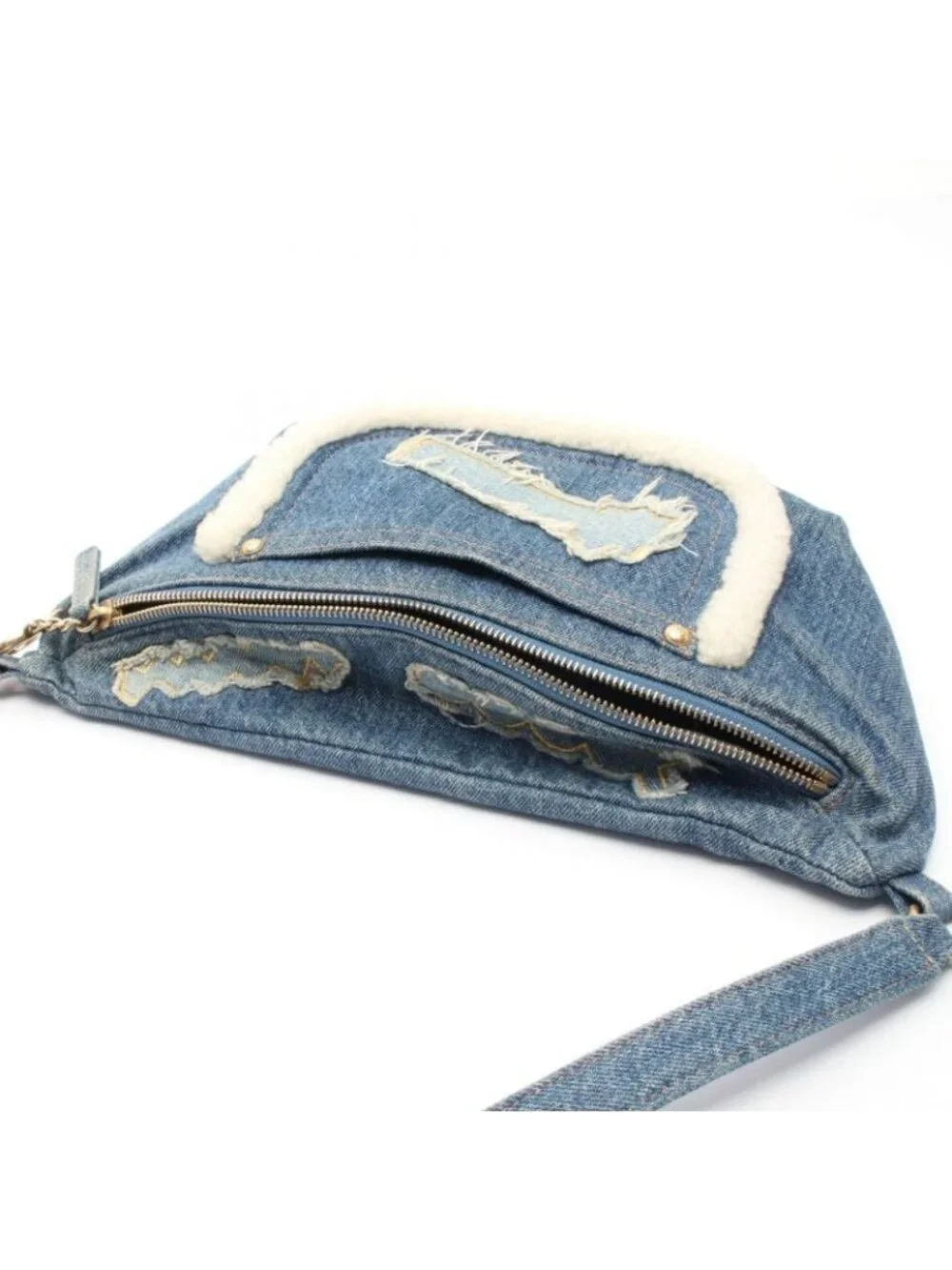 Chanel Waist Bag Body Denim Blue Coco Charm - Picture 7 of 7